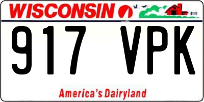 WI license plate 917VPK