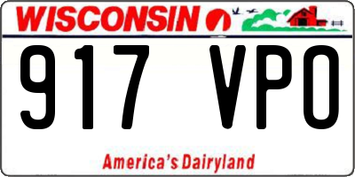 WI license plate 917VPO