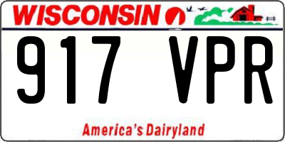 WI license plate 917VPR