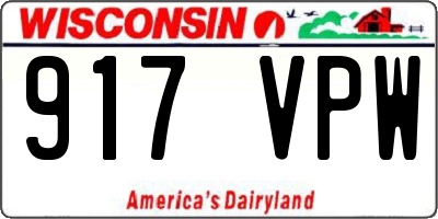WI license plate 917VPW