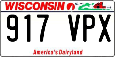WI license plate 917VPX