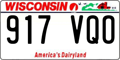 WI license plate 917VQO