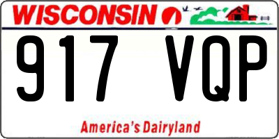 WI license plate 917VQP