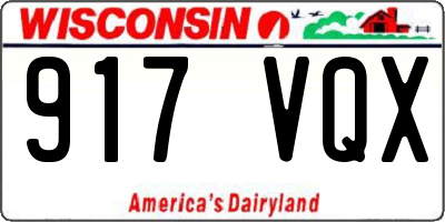 WI license plate 917VQX