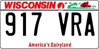 WI license plate 917VRA
