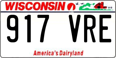 WI license plate 917VRE