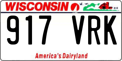 WI license plate 917VRK