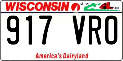 WI license plate 917VRO