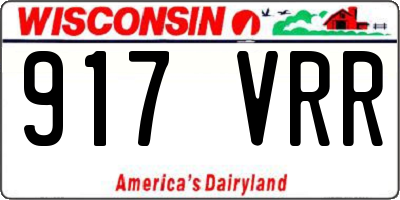 WI license plate 917VRR