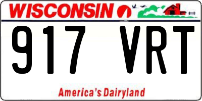 WI license plate 917VRT