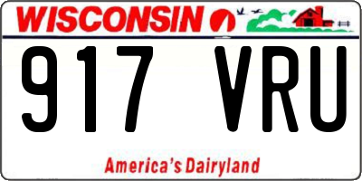 WI license plate 917VRU