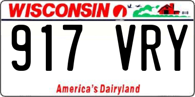 WI license plate 917VRY