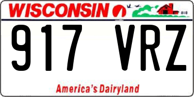 WI license plate 917VRZ