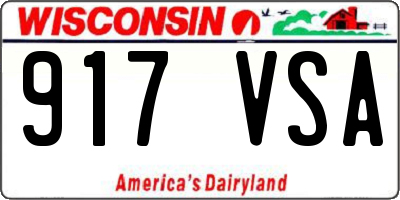 WI license plate 917VSA
