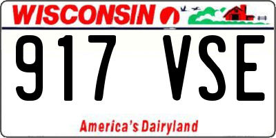 WI license plate 917VSE