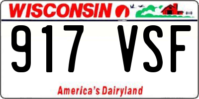 WI license plate 917VSF
