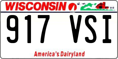 WI license plate 917VSI
