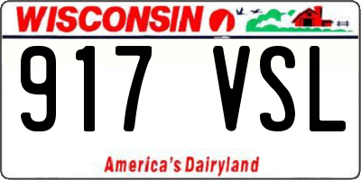 WI license plate 917VSL