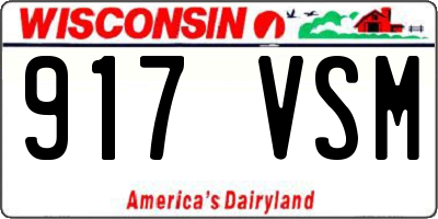 WI license plate 917VSM
