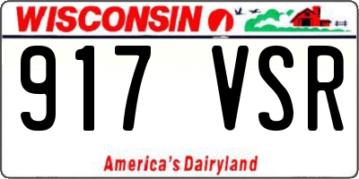 WI license plate 917VSR