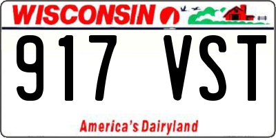 WI license plate 917VST