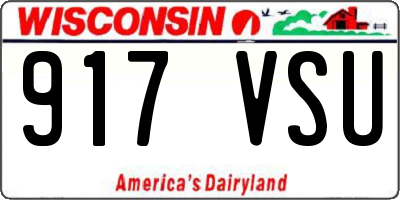 WI license plate 917VSU