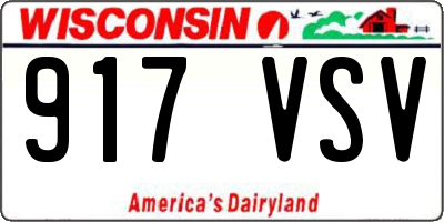 WI license plate 917VSV