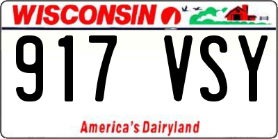 WI license plate 917VSY