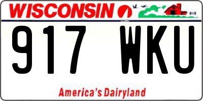 WI license plate 917WKU