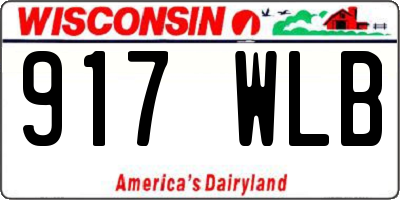 WI license plate 917WLB