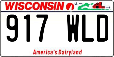WI license plate 917WLD