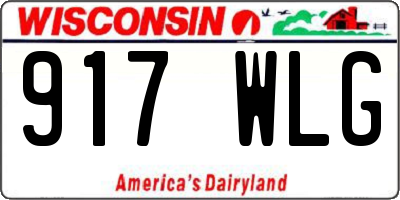 WI license plate 917WLG