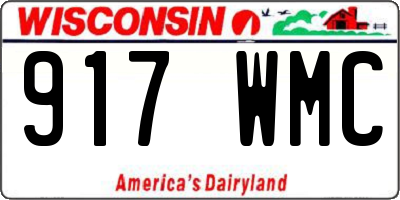 WI license plate 917WMC