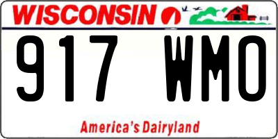 WI license plate 917WMO