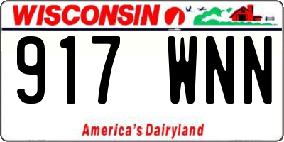 WI license plate 917WNN