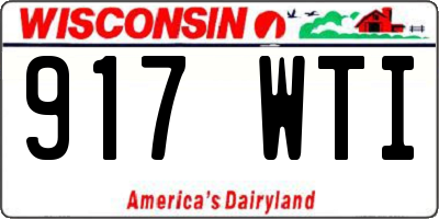 WI license plate 917WTI