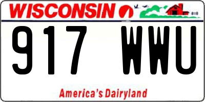 WI license plate 917WWU