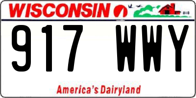 WI license plate 917WWY