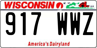 WI license plate 917WWZ