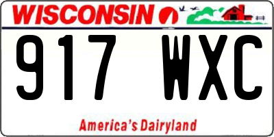 WI license plate 917WXC