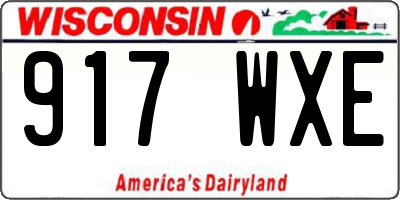 WI license plate 917WXE