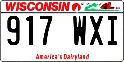 WI license plate 917WXI