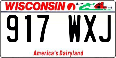 WI license plate 917WXJ