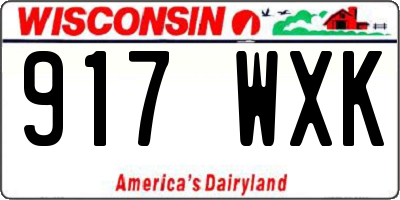 WI license plate 917WXK