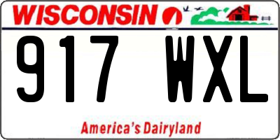 WI license plate 917WXL