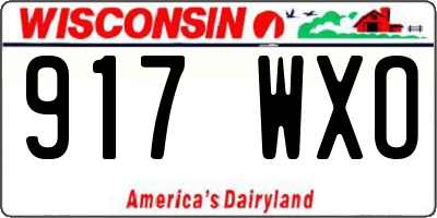 WI license plate 917WXO