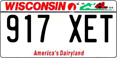 WI license plate 917XET
