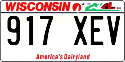 WI license plate 917XEV