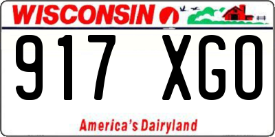 WI license plate 917XGO