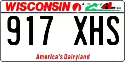 WI license plate 917XHS